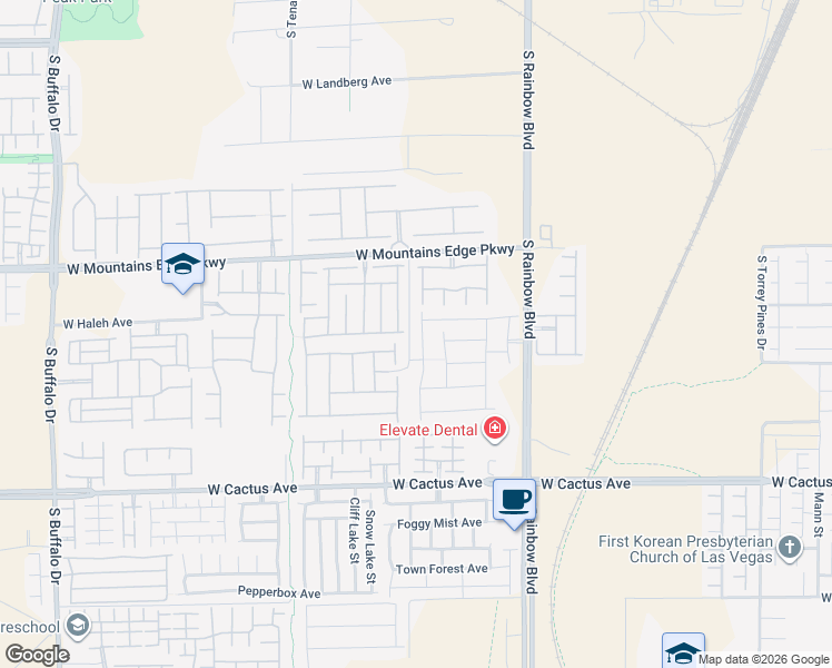 map of restaurants, bars, coffee shops, grocery stores, and more near 10275 Copalito Drive in Las Vegas