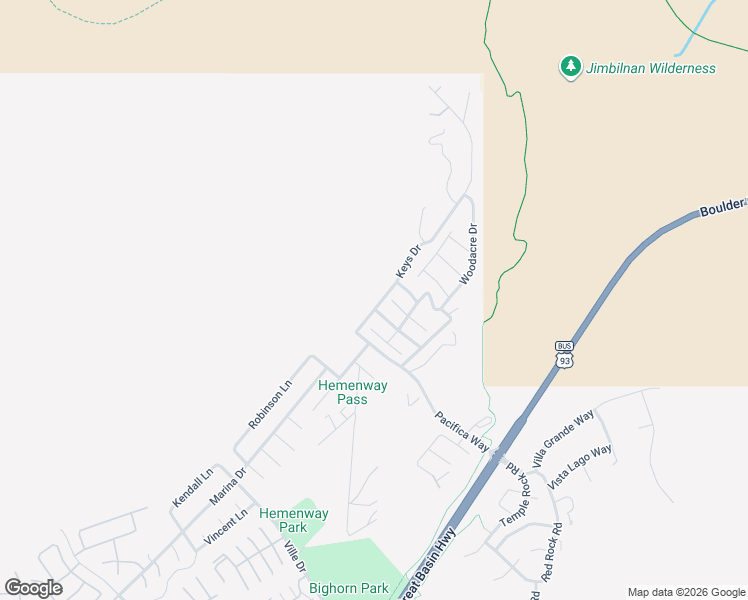 map of restaurants, bars, coffee shops, grocery stores, and more near 920 Keys Drive in Boulder City