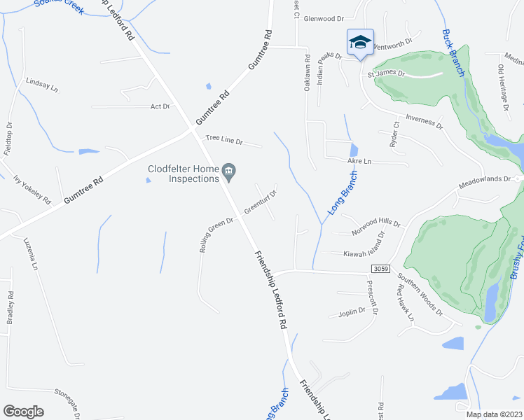 map of restaurants, bars, coffee shops, grocery stores, and more near 171 Lodgecrest Drive in Winston-Salem
