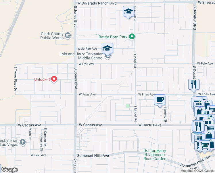 map of restaurants, bars, coffee shops, grocery stores, and more near 5773 Avondale Rise Way in Las Vegas