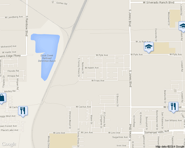 map of restaurants, bars, coffee shops, grocery stores, and more near 10268 Purple Primrose Drive in Las Vegas