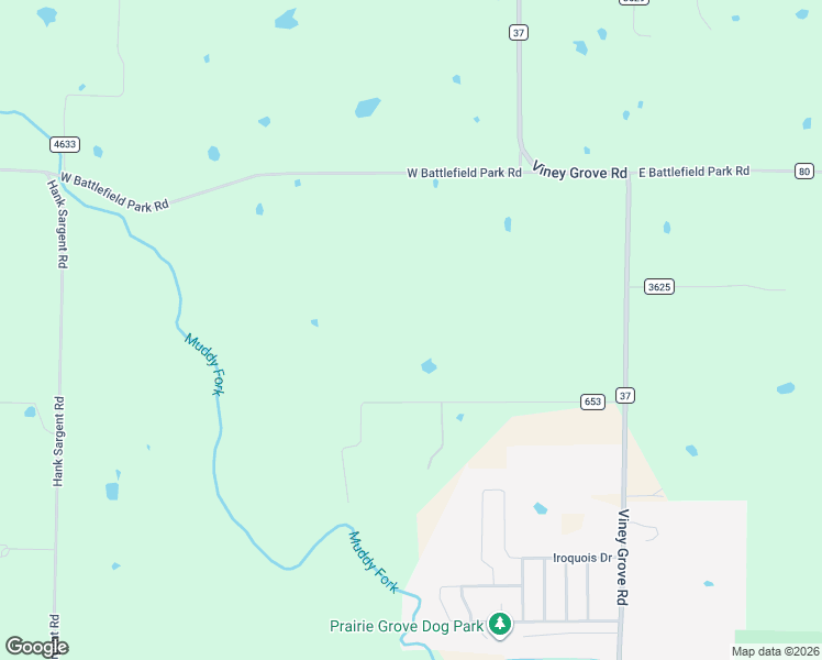 map of restaurants, bars, coffee shops, grocery stores, and more near 15498 Blackburn Road in Prairie Grove