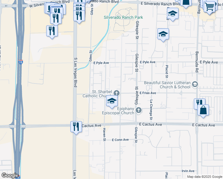 map of restaurants, bars, coffee shops, grocery stores, and more near 10280 Tumbaga Street in Las Vegas