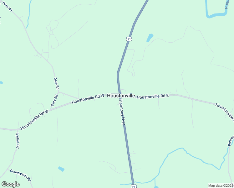 map of restaurants, bars, coffee shops, grocery stores, and more near 107 Houstonville Road West in Hamptonville
