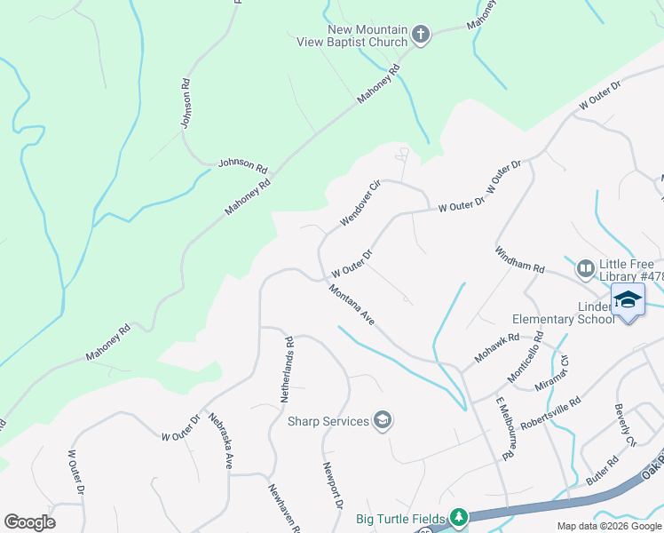map of restaurants, bars, coffee shops, grocery stores, and more near 125 Wendover Circle in Oak Ridge
