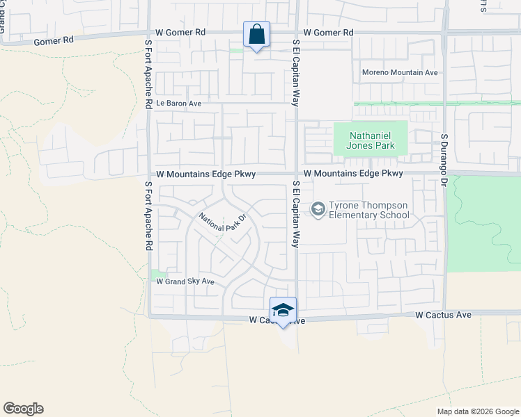 map of restaurants, bars, coffee shops, grocery stores, and more near 10219 Elk Valley Street in Las Vegas
