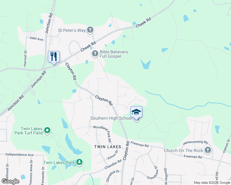 map of restaurants, bars, coffee shops, grocery stores, and more near 1005 Glenrose Drive in Durham