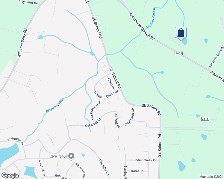 map of restaurants, bars, coffee shops, grocery stores, and more near 3896 Filton Drive in Greensboro