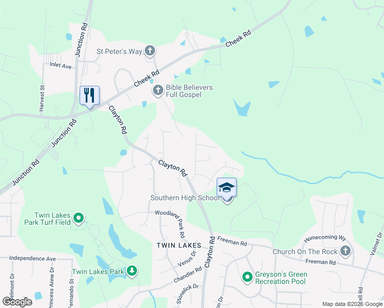 map of restaurants, bars, coffee shops, grocery stores, and more near 919 Glenrose Drive in Durham