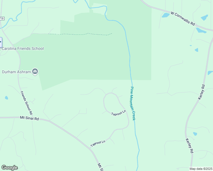 map of restaurants, bars, coffee shops, grocery stores, and more near 4937 Taproot Lane in Durham