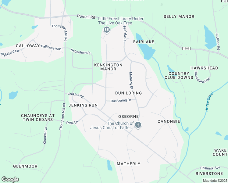 map of restaurants, bars, coffee shops, grocery stores, and more near 8108 Melcombe Way in Wake Forest