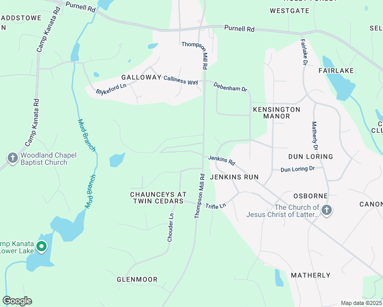 map of restaurants, bars, coffee shops, grocery stores, and more near 2420 Mollynick Lane in Wake Forest