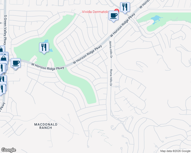 map of restaurants, bars, coffee shops, grocery stores, and more near 1827 Basalt Mesa Avenue in Henderson