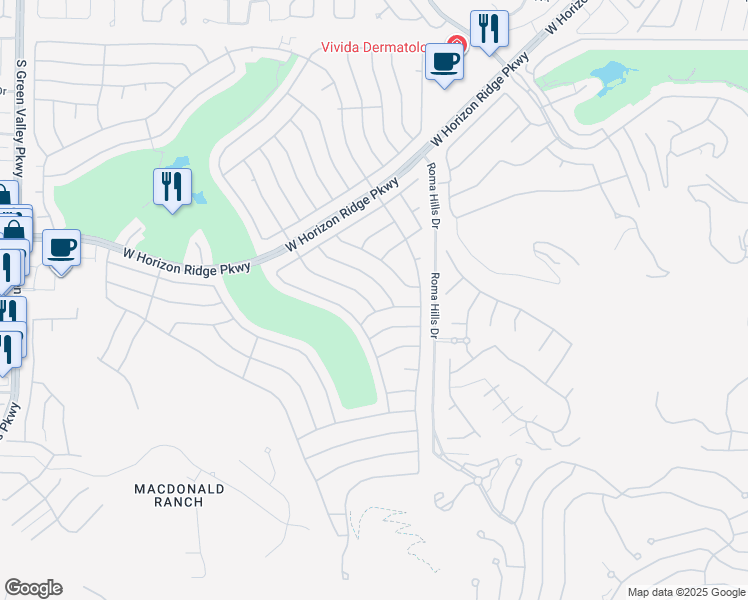 map of restaurants, bars, coffee shops, grocery stores, and more near 1827 Basalt Mesa Avenue in Henderson