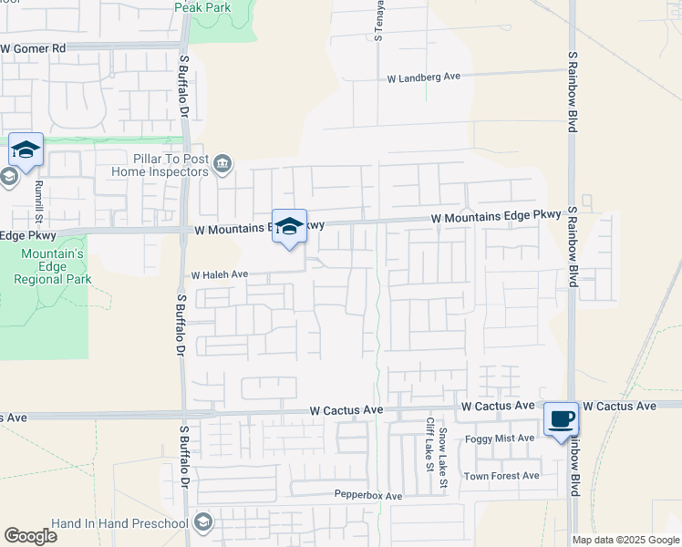 map of restaurants, bars, coffee shops, grocery stores, and more near 10238 Tuscan Sun Drive in Las Vegas