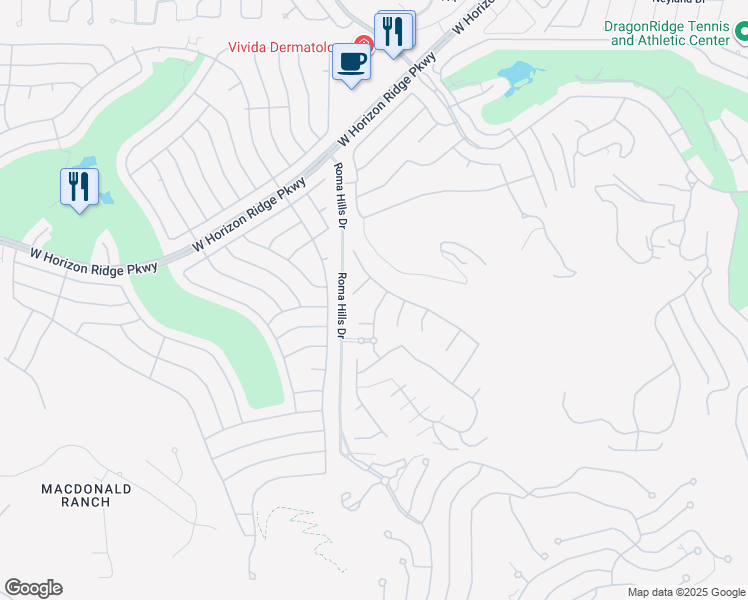 map of restaurants, bars, coffee shops, grocery stores, and more near 763 Romano Lane in Henderson