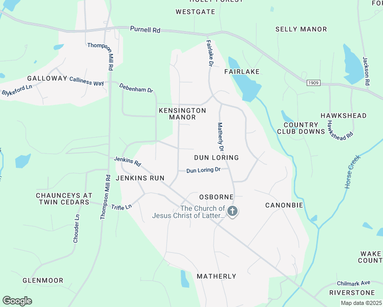 map of restaurants, bars, coffee shops, grocery stores, and more near 8108 Melcombe Way in Wake Forest