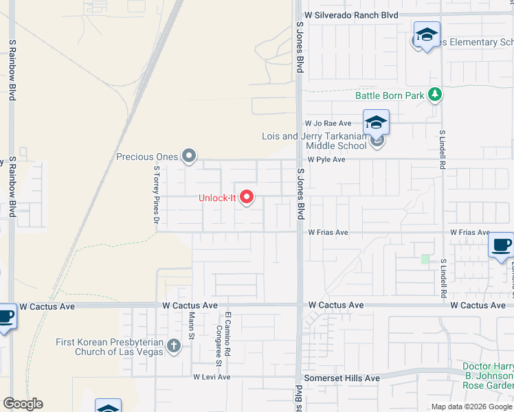map of restaurants, bars, coffee shops, grocery stores, and more near 6228 Prairie Brush Court in Las Vegas