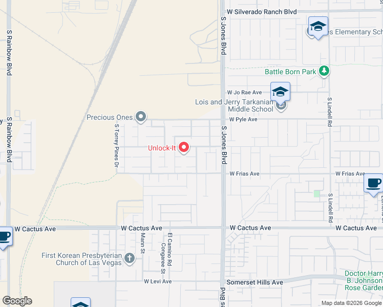map of restaurants, bars, coffee shops, grocery stores, and more near 6228 Prairie Brush Court in Las Vegas