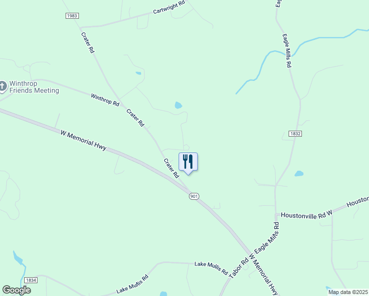 map of restaurants, bars, coffee shops, grocery stores, and more near 160 Crater Road in Harmony