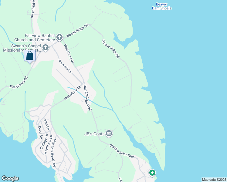 map of restaurants, bars, coffee shops, grocery stores, and more near 1477 Woods Ridge Road in Dandridge