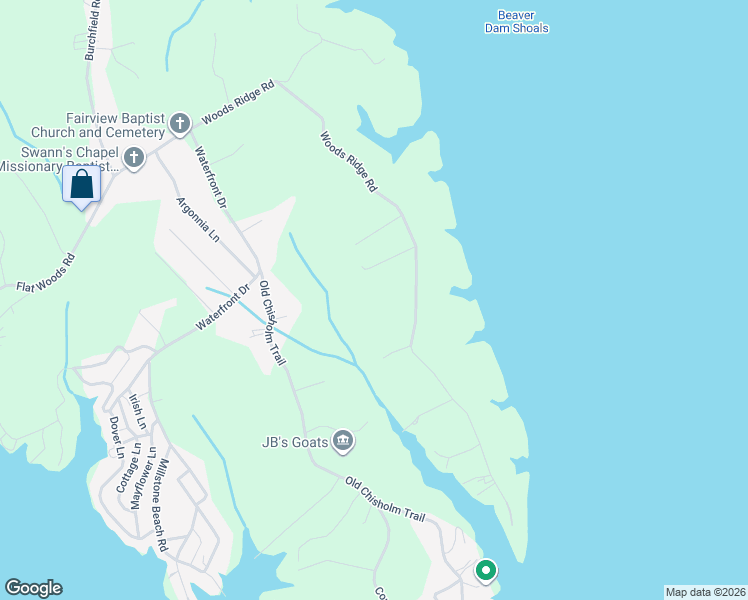 map of restaurants, bars, coffee shops, grocery stores, and more near 1477 Woods Ridge Road in Dandridge