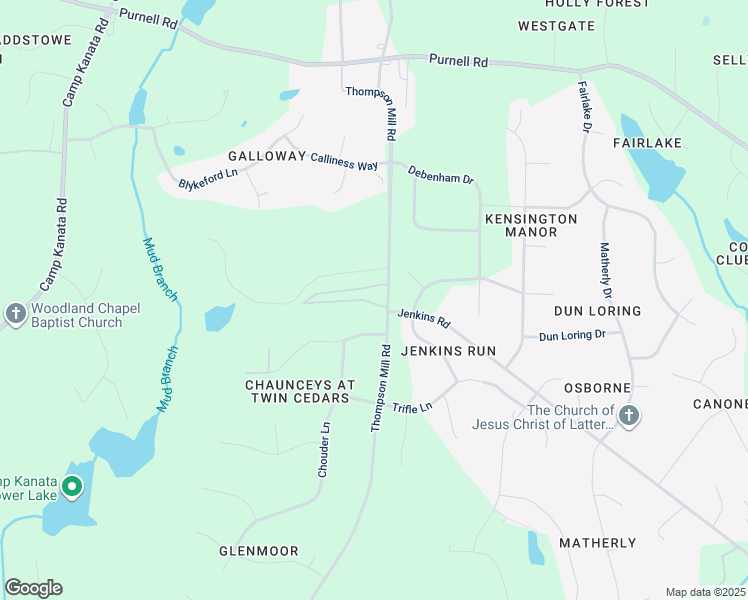 map of restaurants, bars, coffee shops, grocery stores, and more near 2420 Mollynick Lane in Wake Forest