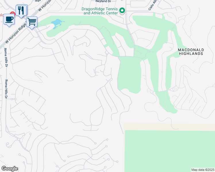 map of restaurants, bars, coffee shops, grocery stores, and more near 642 Blackrock Rim Drive in Henderson