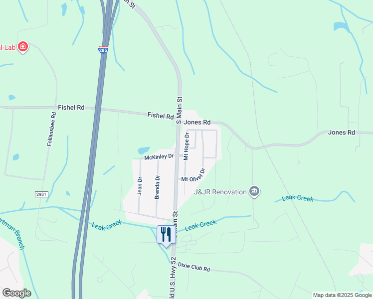 map of restaurants, bars, coffee shops, grocery stores, and more near 5143 Mount Hope Drive in Winston-Salem