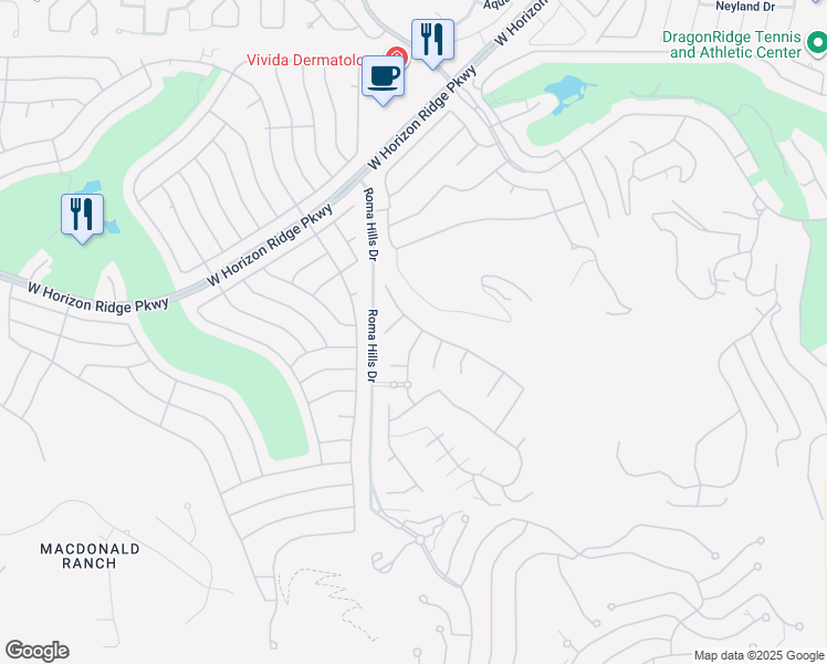 map of restaurants, bars, coffee shops, grocery stores, and more near 761 Romano Lane in Henderson