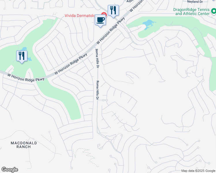 map of restaurants, bars, coffee shops, grocery stores, and more near 761 Romano Lane in Henderson