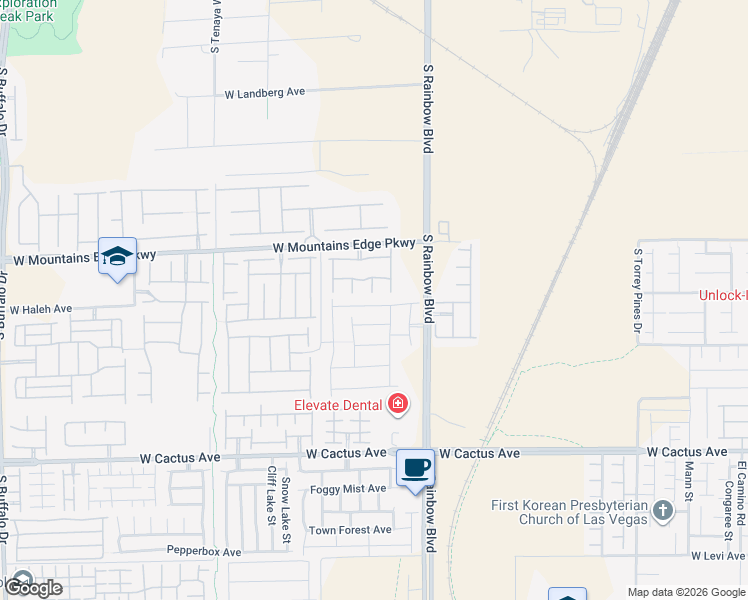 map of restaurants, bars, coffee shops, grocery stores, and more near 10166 Padona Hill Court in Las Vegas
