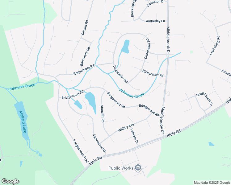 map of restaurants, bars, coffee shops, grocery stores, and more near 7012 Bridgewood Road in Clemmons