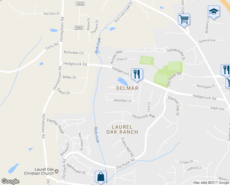 map of restaurants, bars, coffee shops, grocery stores, and more near 862 Hedgepath Terrace in High Point