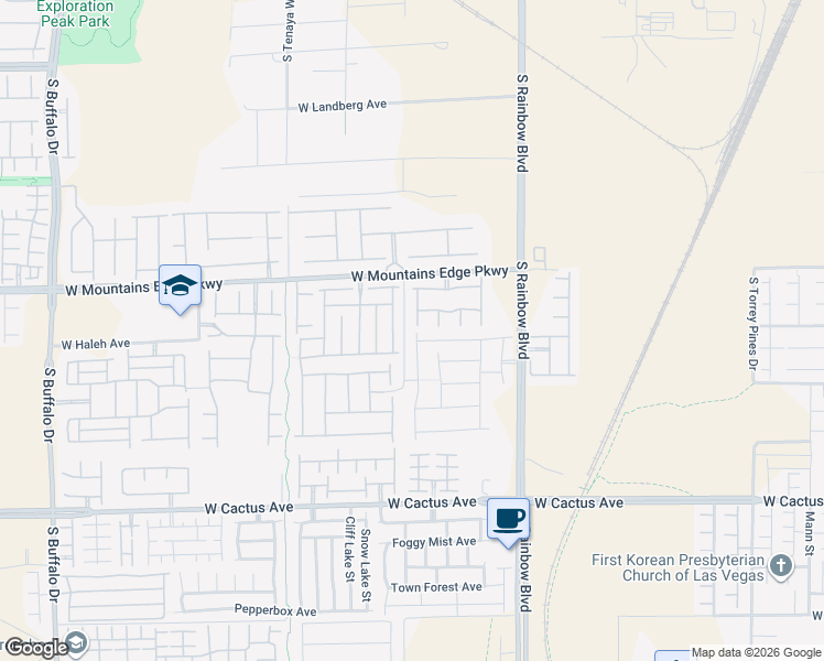 map of restaurants, bars, coffee shops, grocery stores, and more near 10169 Longoria Street in Las Vegas