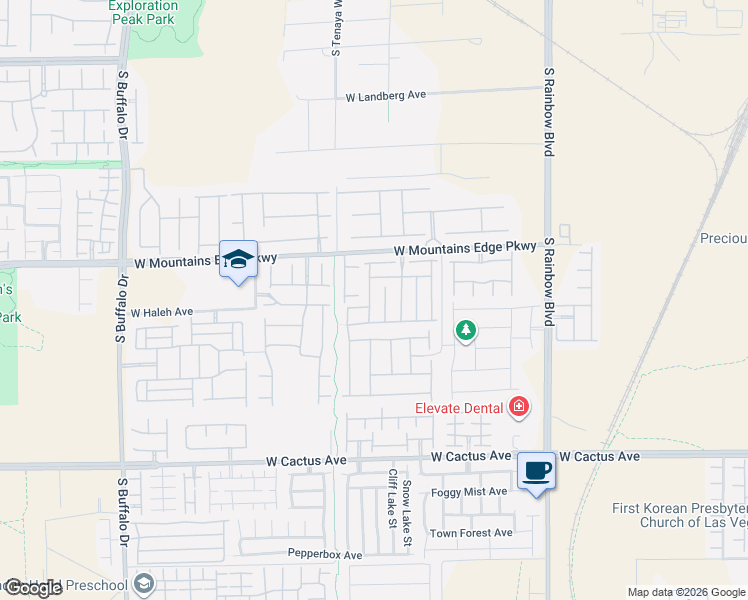 map of restaurants, bars, coffee shops, grocery stores, and more near 10162 Jeffcott Street in Las Vegas