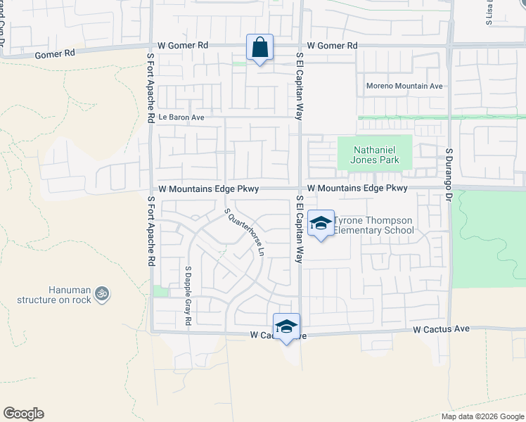 map of restaurants, bars, coffee shops, grocery stores, and more near 9092 National Park Drive in Las Vegas