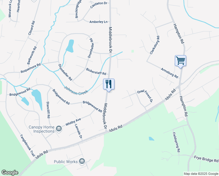 map of restaurants, bars, coffee shops, grocery stores, and more near 6632 Clemmons Court in Clemmons