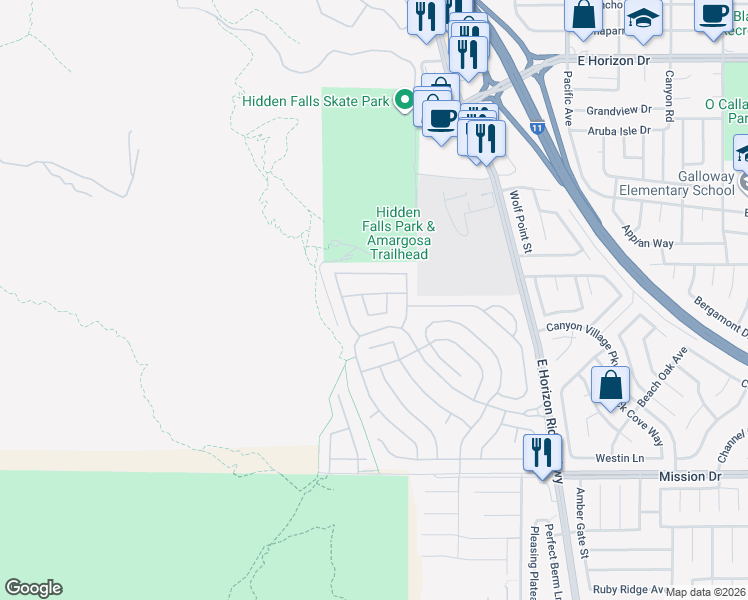 map of restaurants, bars, coffee shops, grocery stores, and more near 81 John Stuart Mill Street in Henderson