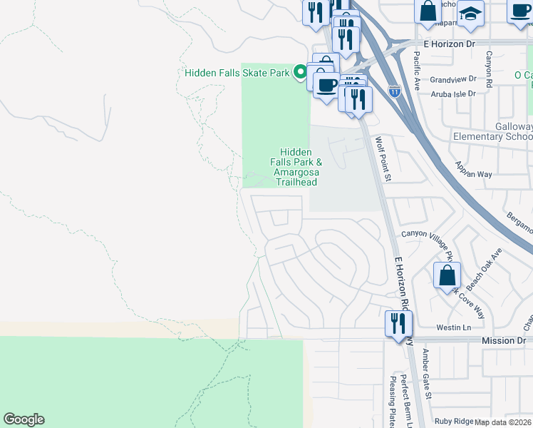 map of restaurants, bars, coffee shops, grocery stores, and more near 97 Zimmerman Street in Henderson