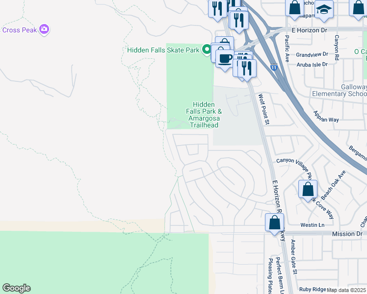 map of restaurants, bars, coffee shops, grocery stores, and more near 97 Zimmerman Street in Henderson