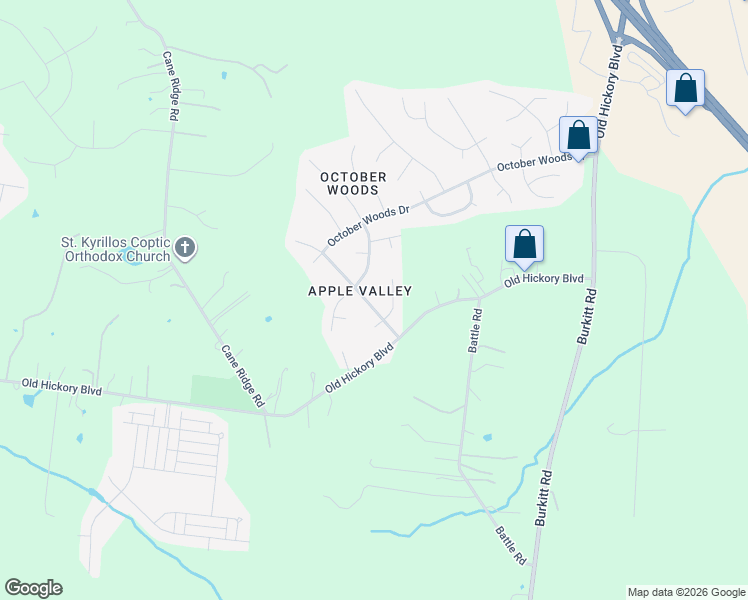 map of restaurants, bars, coffee shops, grocery stores, and more near 621 Applejack Court in Nashville
