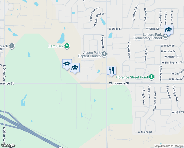 map of restaurants, bars, coffee shops, grocery stores, and more near 14121 East 111th Street South in Broken Arrow