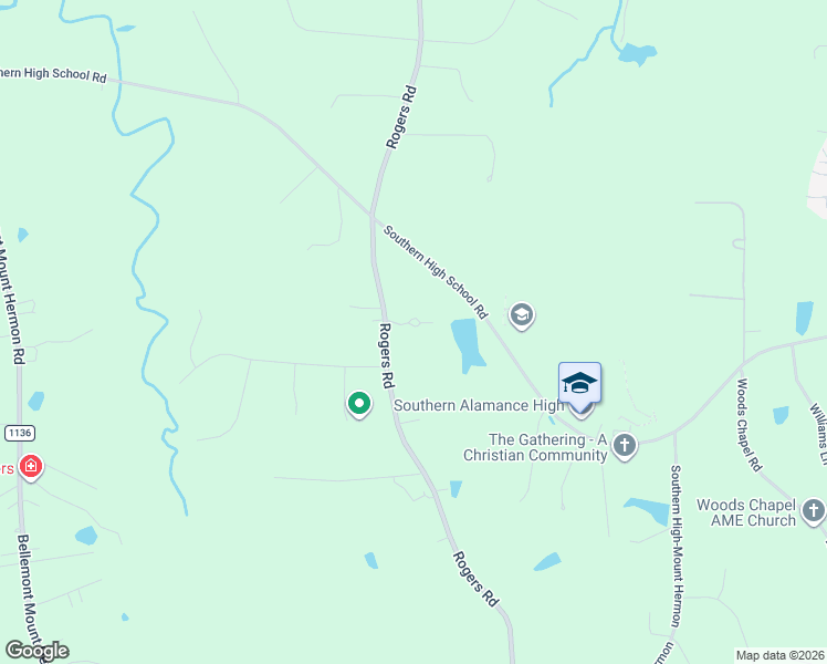 map of restaurants, bars, coffee shops, grocery stores, and more near 3228 Rogers Road in Graham