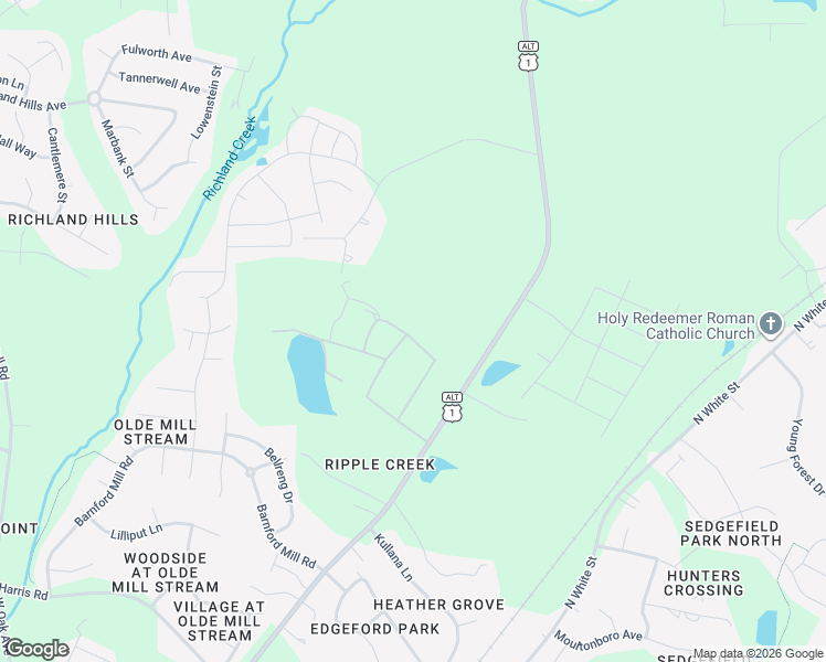 map of restaurants, bars, coffee shops, grocery stores, and more near 106 Anderson Drive in Wake Forest