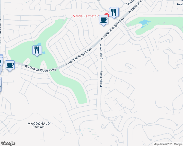 map of restaurants, bars, coffee shops, grocery stores, and more near 576 Cypress Gardens Place in Henderson