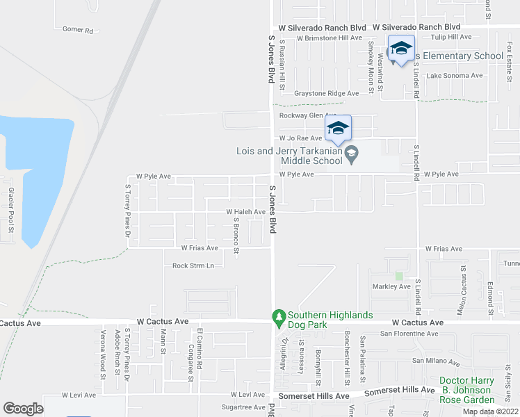 map of restaurants, bars, coffee shops, grocery stores, and more near 6130 West Haleh Avenue in Las Vegas