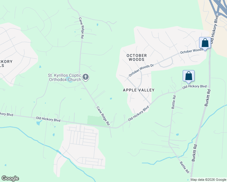 map of restaurants, bars, coffee shops, grocery stores, and more near 6010 Cane Ridge Road in Nashville