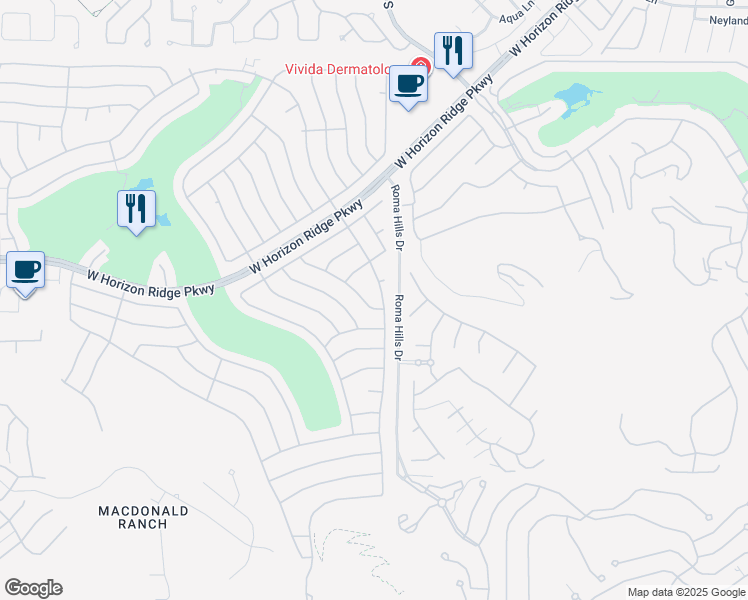map of restaurants, bars, coffee shops, grocery stores, and more near 580 Cypress Gardens Place in Henderson