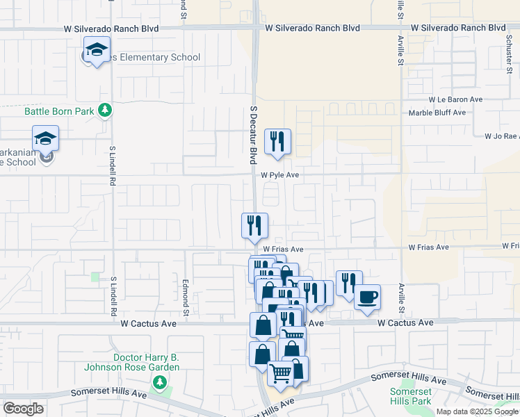 map of restaurants, bars, coffee shops, grocery stores, and more near 4891 Currant Ridge Avenue in Las Vegas